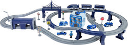Железная дорога Givito игрушка Полицейский участок, 92 предмета, на батарейках со звуком
