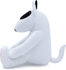 Мягкая игрушка Пёс Hugo чёрное ухо Belaitoys, 35 см, белая 