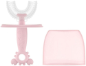 Зубная щётка-массажёр для детей Крабик с футляром, цвет розовый