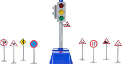 Светофор Givito игрушка серии Мой город свет, звук, 23 см, 8 дорожных знаков в наборе