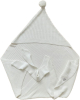 Молочный вязаный плед-конверт на выписку, П-065